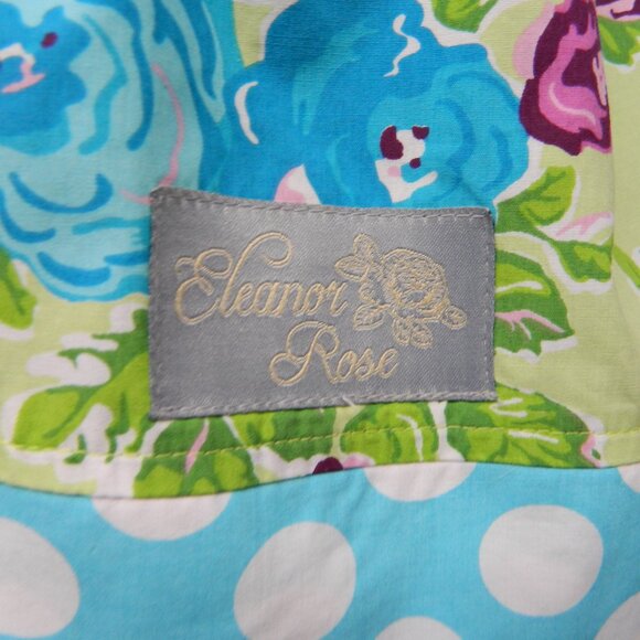 Eleanor Rose Dress size 18 mth  Green Aqua Purple Floral - Picture 5 of 9